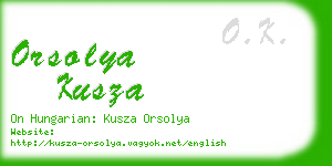 orsolya kusza business card